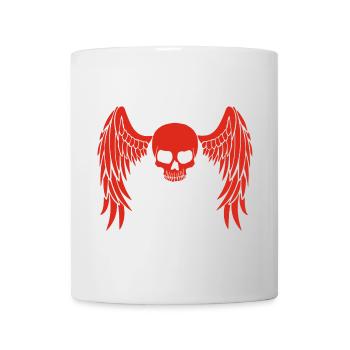 Red winged skull - Mug - white - Front