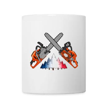 Kettensäge - Frankreich - Tasse - Weiß - Vorne