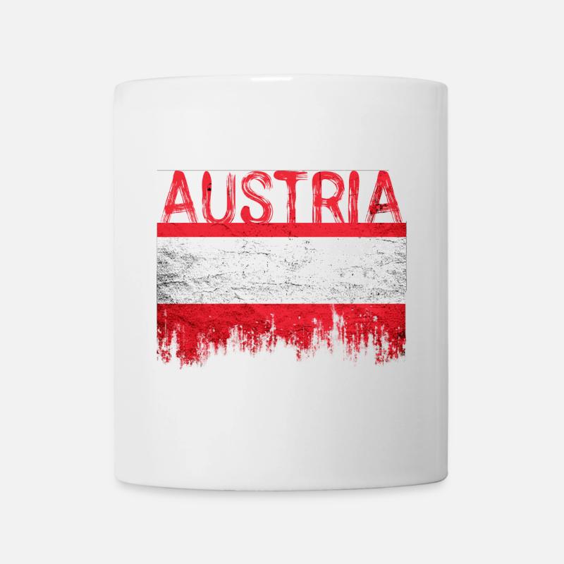 Australischer Flaggenstil mit city Silhouette - Tasse - Weiß