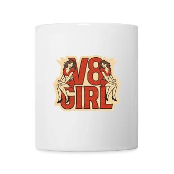 V8 Girl Retro Pinup - Mug - white - Front