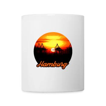 Port du couchant du Soleil de Hambourg - Mug blanc - blanc - Devant