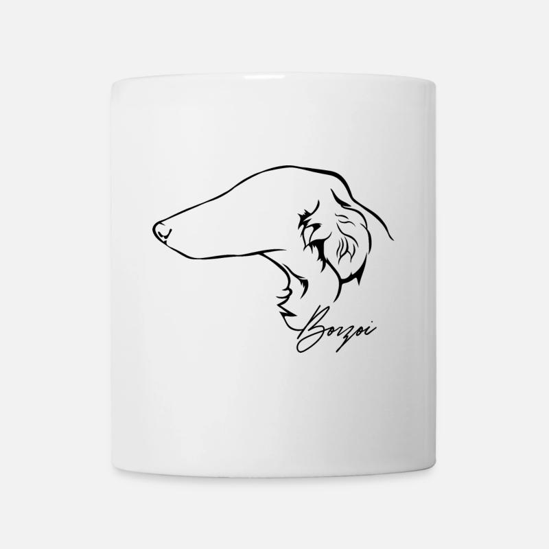 BORZOI Profil Hunde Hund Wilsigns - Tasse - Weiß