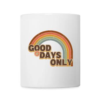 Good Days Only - Retro Vintage Rainbow - Mug - white - Front