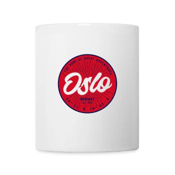 Oslo Vintage City Logo Circle - Mug - white - Front