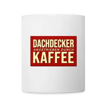 Dachdecker Kaffee Antrieb - Tasse - Weiß - Vorne