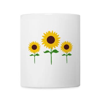 Fleur Jaune Fleur Fleurs de tournesol - Mug blanc - blanc - Devant