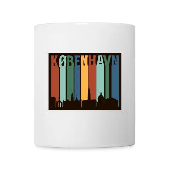 Kopenhagen Farbblock Skyline - Tasse - Weiß - Vorne