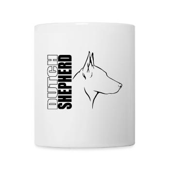 DUTCH SHEPHERD Profil Hunde Hund Wilsigns - Tasse - Weiß - Vorne