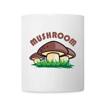 mushroom Pilze Pilz Comic Symbol Wiese Wald Grafik - Tasse - Weiß - Vorne