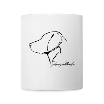 SCHWARZWILDBRACKE Profil Hunde Jagdhund Wilsigns - Tasse - Weiß - Vorne