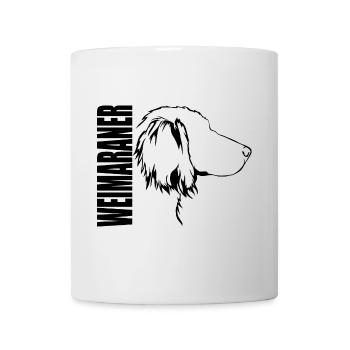 WEIMARANER profil cheveux longs chiens Wilsigns - Mug blanc - blanc - Devant