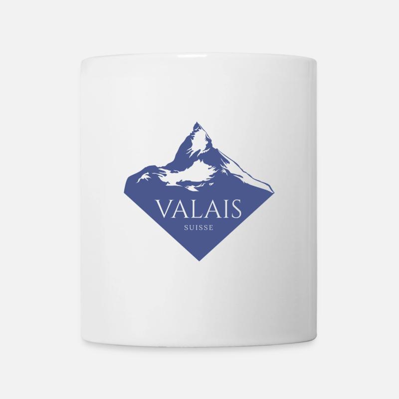 Conception des Alpes du Valais en Suisse - Mug blanc - blanc