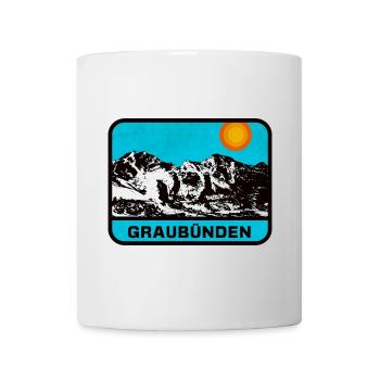 Graubünden Panorama Sonnenrand - Tasse - Weiß - Vorne
