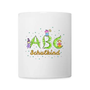 ABC Buchstaben Schulkind - Tasse - Weiß - Vorne