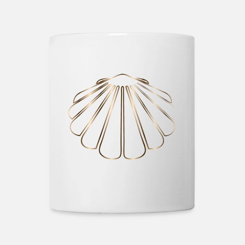 shimmering drawing of a scallop - Mug - white