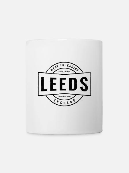 Leeds West Yorkshire England Emblem - Mug - white