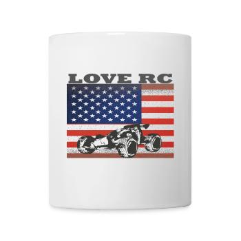 Conception de véhicules tout-terrain et drapeau américain - Mug blanc - blanc - Devant