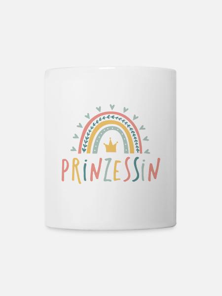 Prinzessin - Regenbogen - Tasse - Weiß