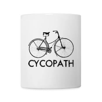 Cycopath lustiges Fahrrad - Tasse - Weiß - Vorne