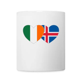 Irland Island Flagge Herz - Tasse - Weiß - Vorne