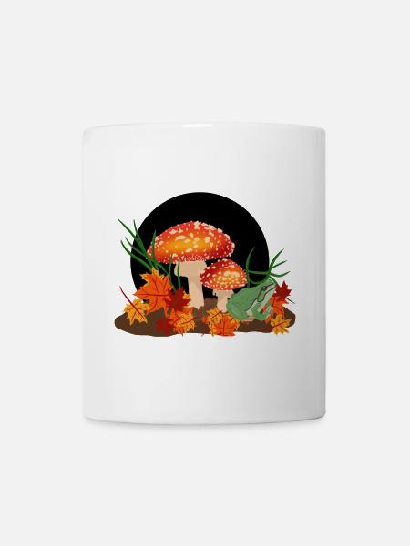 Pilze und Frosch - Tasse - Weiß