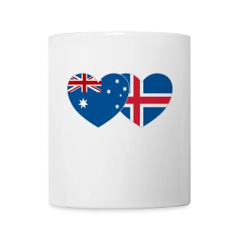 Australien Island Flagge Herz - Tasse - Weiß - Vorne