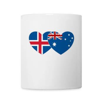 Iceland Australia Flag Heart - Mug - white - Front