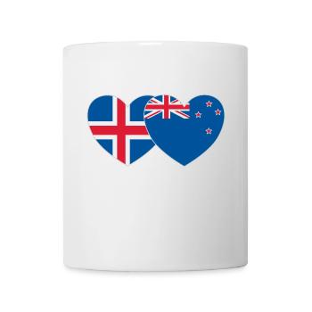 Island Neuseeland Flagge Herz - Tasse - Weiß - Vorne