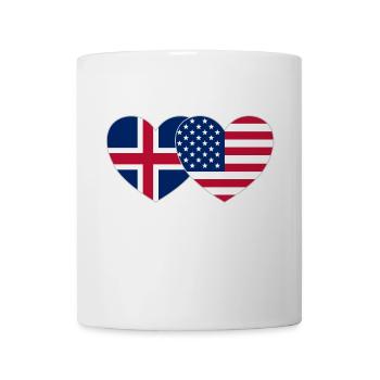 Islande usa Flag Heart - Mug blanc - blanc - Devant