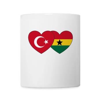 Turkey Ghana Flag Heart - Mug - white - Front