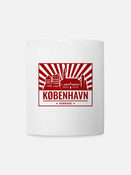 København Skyline Stempelrot - Kop/krus - hvid