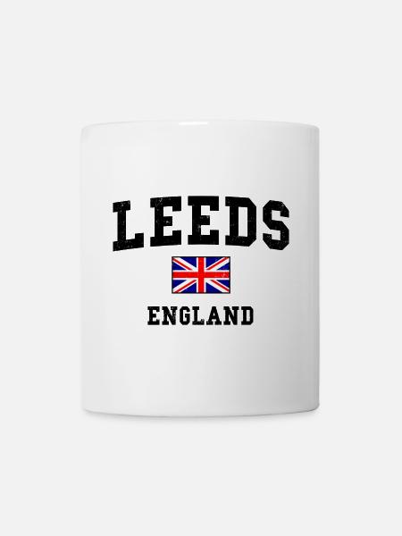 Leeds England Flag Design - Mug - white