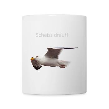 Möwe im Flug Spruch - Tasse - Weiß - Vorne