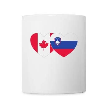 Canada Slovenia Flag Heart - Mug - white - Front