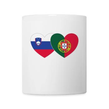 Slovenia Portugal Flag Heart - Mug - white - Front