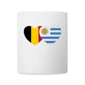 Belgien Uruguay Flagge Herz - Tasse - Weiß - Vorne