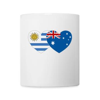 Uruguay Australien Flagge Herz - Tasse - Weiß - Vorne