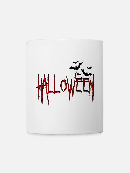 Halloween mit Fledermäusen - Tasse - Weiß