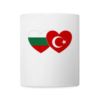 Bulgaria Turkey Flag Heart - Mug - white - Front