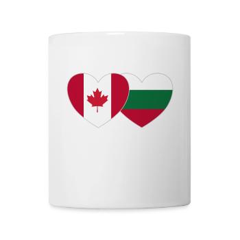 Canada Bulgaria Flag Heart - Mug - white - Front