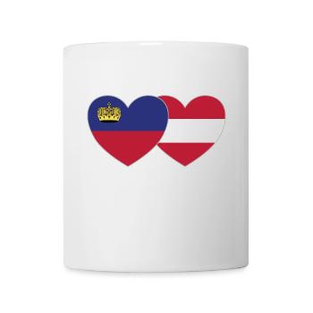Lichtenstein Austria Flag Heart - Mug - white - Front