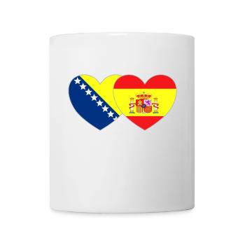 Bosnie Espagne Drapeau Cœur - Mug blanc - blanc - Devant