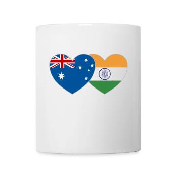 Nouvelle-Zélande Inde Flag Heart - Mug blanc - blanc - Devant