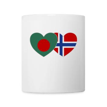 Bangladesh Norway Flag Heart - Mug - white - Front
