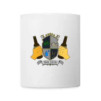 Deutsches Reinheitsgebot1516 Hopfen, Malz, Hefe - Tasse - Weiß - Vorne