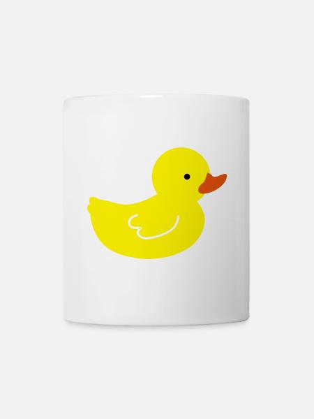 Cheerful Rubber Duck: A Touch of Yellow - Mug - white