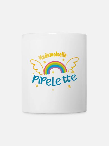 Mademoiselle pipelette - Mug blanc - blanc