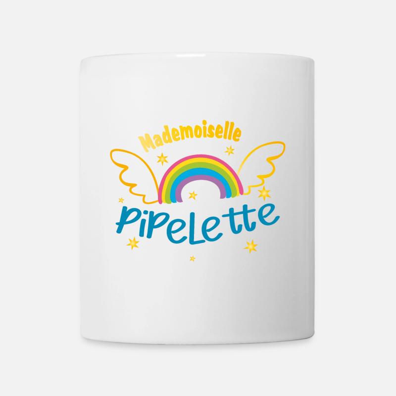 Mademoiselle pipelette - Mug blanc - blanc