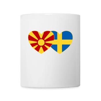 Macedonia Sweden Flag Heart - Mug - white - Front