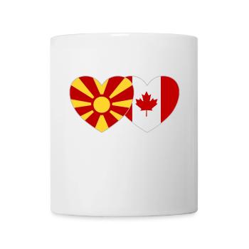 Macédoine Drapeau Canada Cœur - Mug blanc - blanc - Devant